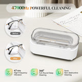 1 x RAW Customer Returns Ultrasonic cleaning device, ultrasonic cleaner for glasses, jewelry, watches, dentures, glasses cleaning device with powerful cleaning with 47 kHz and 2 modes - RRP €40.33