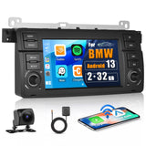 1 x RAW Customer Returns 2 32GB Android 13 Car Radio with Carplay for BMW 3 Series E46 1999-2004 Android Car Radio with 7 Inch Screen Handsfree Car Radio Navi FM WiFi USB SWC Car Radio Rear View Camera - RRP €151.25