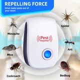 1 x RAW Customer Returns Ultrasonic Repellent, Set of 4 Ultrasonic Mosquito Repellent, Mice and Rats Indoor Electronic Insect Repellent for Ants, Spiders - RRP €19.28