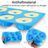 1 x Brand New meleg otthon 3 Pack Silicone Muffin Tin, 6 Cavity Mini Donuts Baking Pan, Microwave Non-Stick Molds for Bagels, Cakes, Muffins and Cookies Blue  - RRP €10.07