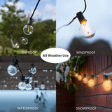 1 x RAW Customer Returns Svater 30 Meters Outdoor String Lights, G40 LED Luminous Outdoor String Lights with 50 Plastic Bulbs, Connectable Waterproof IP45 Outdoor String Lights for Garden, Wedding, Party, Terrace - RRP €59.99