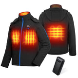 1 x RAW Customer Returns KEMIMOTO Heated Jacket Men, Heating Jacket with 4 Heating Zones, Heating Vest with 9600 mAh Power Bank 3 Adjustable Heating Levels, Electric Heated Vest with USB, for Skiing, Motorcycling, Outdoor - RRP €59.0