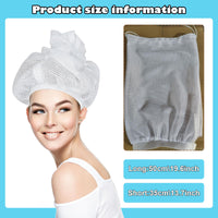 9 x Brand New KERANEET Drying Caps for Hair Blow Dryer Cap Curls Hair Net for Blow Drying Net Plopping Cap for Curly Hair Net Plopping Hood Net Plopping Bonnet Hair Wrap for Drying for Women Girls - RRP €54.81