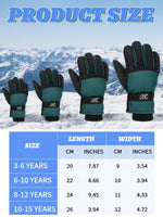 1 x Brand New Bencailor 6 Pairs Kids Winter Gloves Waterproof Children Ski Gloves Windproof Warm Snow Gloves for Children 6-10 Years  - RRP €31.25