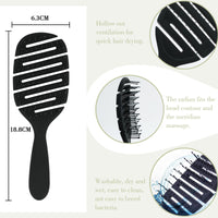 5 x Brand New Qiareoiu Set of 3 Combs, Professional Comb Set, No-Pull Hair Brush, Massage Brush, Detangling Brush Suitable for Curly and Long Hair - RRP €90.0