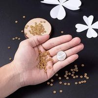 1 x RAW Customer Returns Craftdady 300pcs Tibetan Gold Color Alloy Spacer Beads, Flower Shaped Beads for Jewelry Making, 5x1.5mm, 1mm Hole - RRP €9.02