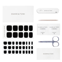 1 x RAW Customer Returns DANNI TONI Semi-cured Gel Nail Foils Black panther Black Solid Color Shiny Gel Nail Stickers, Pedi Wraps Toenails Nail Foil Pedicure Wraps 37 Stickers - RRP €15.12