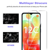 3 x Brand New Tieeyivv protective film for Xiaomi Redmi 12C tempered film protective glass for armor protection glass protective film full coverage screen protector, bubble-free, scratch-resistant, 9H hardness, anti-fingerprint - RRP €20.82