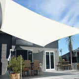 1 x RAW Customer Returns HENG FENG Sun Sail Rectangular 2x4m HDPE Sun Protection Wind Protection Breathable with UV Protection for Balcony Garden Terrace Beige - RRP €30.13