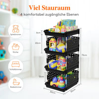 1 x RAW Customer Returns Lifewit Plastic Stacking Stacking Container for Pantry Stacking Basket for Grocery Organization, Kitchen and Bathroom - RRP €30.24