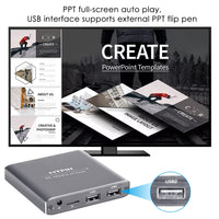 1 x RAW Customer Returns MYPIN HDMI Multimedia Player, 4K 30Hz Digital Media Player HDMI AV Output PPT MKV AVI RMVB RM for HDTV with Remote Control Supports USB Drives and SD Cards USB Mouse Gray  - RRP €58.99