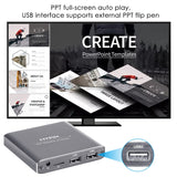 1 x RAW Customer Returns MYPIN HDMI Multimedia Player, 4K 30Hz Digital Media Player HDMI AV Output PPT MKV AVI RMVB RM for HDTV with Remote Control Supports USB Drives and SD Cards USB Mouse Gray  - RRP €58.99