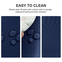 1 x RAW Customer Returns DWCN Dark Blue Tablecloth Stain Resistant Washable Table Linen Waterproof Tablecloth for Dining Room, Garden, Party, Weddings or Household, 150x300cm - RRP €25.49