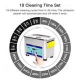 1 x RAW Customer Returns AIPOI Ultrasonic Cleaning Machine Ultrasonic Cleaner 800ML, 35W Stainless Steel Ultrasonic Device, 40KHz Ultrasonic Bath Cleaning for Jewelry, Glasses, Watches, Dentures, Small Parts, Ultrasonic Cleaner - RRP €56.45