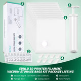 1 x RAW Customer Returns SUNLU 3D Printer Filament Vacuum Storage Kit, 8 PCS 3D Filament Vacuum Storage Bags, Remove Moisture from Wet Filament, Spool Storage Sealed Bags Kits, 32 34cm - RRP €21.99