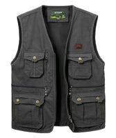 1 x RAW Customer Returns Oralidera Men s Outdoor Vest Leisure Jacket Lightweight Safari Vest with Zipper Hunting and Fishing Photography Hiking Vest Fishing Vest with Many Pockets, 658 Green, 4XL - RRP €39.99