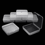 1 x RAW Customer Returns BELLE VOUS Small storage boxes made of clear plastic with hinged lids 24 pieces 7.2 x 6.3 x 1.7 cm - Mini storage box for pills, beads, jewelry, craft items small parts storage box - RRP €17.99