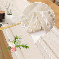 1 x Brand New Sheeping Table Runner 185 x 35 cm, Washable Table Runner, Decorative Table Runner for Dining Table Coffee Table Dresser Chest of Drawers Sideboard Beige - RRP €22.8