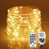 15 x RAW Customer Returns LooHome LED Rope Light 200 LEDs 20 Meter Fairy Lights with Remote Control Warm White 8 Modes IP44 Waterproof Christmas Decoration for Indoor Outdoor Garden Party Wedding Christmas LED Rope Light  - RRP €329.7