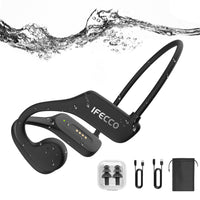 1 x RAW Customer Returns IFECCO Bone Conduction Headphones Swimming - IP68 Waterproof Underwater Headphones Swimming, Bone Conduction Headset Bluetooth 5.3 with 32G Mp3, Open Ear Wireless Sports Headphones - RRP €79.97