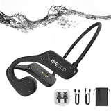 1 x RAW Customer Returns IFECCO Bone Conduction Swimming Headphones - IP68 Waterproof Wireless Swimming Headphones, Open Headphones with Microphone with 32G Mp3 for Swimming Running Cycling - RRP €79.97