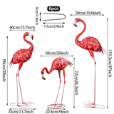 1 x RAW Customer Returns Flamingo Garden Statues and Sculptures, Metal Birds Yard Art Outdoor Statue, Set of 3 Large Pink Flamingo Lawn Ornaments for Home, Courtyard, Backyard Large  - RRP €118.33