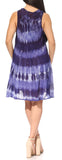 1 x Brand New Sakkas 362106 - Marta Women s Casual Tie Dye Flowy Boho Maxi Sleeveless Loose Dress - 362107-Navy - OS - RRP €46.99