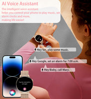 1 x RAW Customer Returns INNOFOVO Smartwatch Women Round, 1.32 Inch Touchscreen Smart Watch Women with Phone Function 19 Sports Modes Fitness Watch Women IP67 Waterproof Sports Watch with Heart Rate Sleep Monitor Pedometer - RRP €59.99