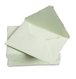 11 x RAW Customer Returns Wanderings Handmade Green Deckle Edge Envelopes 11 x 16 cm Pack of 25 For Announcements, Wedding Invitations, Greeting Cards, Crafts Thick 250 gsm - RRP €241.89