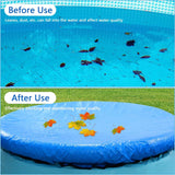 1 x RAW Customer Returns 366CM Round Pool Cover - Swimming Pool Cover - Round Swimming Pool Cover, Tarpaulin Protective Tarpaulin Windproof Rainproof Dustproof, Blue - RRP €24.19