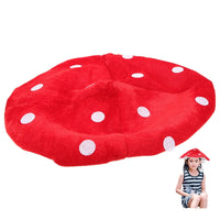 22 x Brand New Novelty Mushroom Hat Red Spotted Mushroom Plush Hat for Women Fairy Costume Cosplay Mushrooms Funny Hats for Kids Adults Party Photo Prop - RRP €340.34