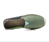 1 x RAW Customer Returns Altxic Canvas Men s Flat Espadrilles with Closed Toe and Slip on Green 41 EU - RRP €35.99