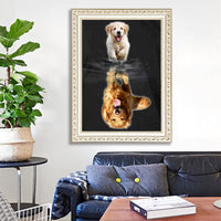 1 x Brand New Diamond Painting Dog Diamond Painting Pictures 30 x 40 Cm Diamond Painting Kit Complete 5D DIY Wall and Entrance Office Bedroom Living Room Decoration - RRP €22.8