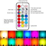 1 x RAW Customer Returns REYLAX GU10 RGB LED color changing lamps, 5W warm white 3000K dimmable light bulb 50W halogen lamps equivalent, RGB LED spotlight colorful, LED spot light bulb with remote control 4 pieces  - RRP €23.09