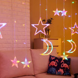 13 x Brand New Fairy lights star curtain, star light curtain, fairy lights stars for windows, light curtain lights, LED fairy lights, for Christmas, birthday, party, wedding, decoration - RRP €153.92