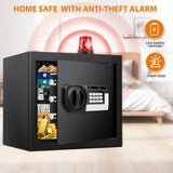 1 x RAW Customer Returns 25L Home Safe Fireproof with Fireproof Waterproof Money Bag, Electronic Safe with Numeric Keypad Removable Shelf and Alarm System, Home Safe Cabinet Furniture Safe for Gold Jewelry - RRP €80.66