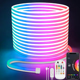 1 x RAW Customer Returns Lamomo RGB LED strip 10 m, 24 V neon LED strip APP control, waterproof flexible outdoor LED strip, music sync indirect lighting strip for living room, bedroom, playroom - RRP €50.41