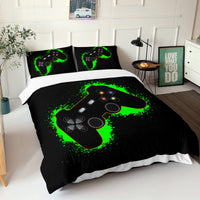 4 x Brand New HOSIMA Gamer Bedding Set for Kids Adults, Gamepad Duvet Cover Set Video Game Controller for Boys, Black Bedding Set with Pillowcase for 2 Person - RRP €67.96