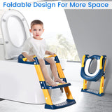 1 x RAW Customer Returns Toilet Potty Toilet Child Baby Child Reducer Seat - Toilet Reducer Booster Chair with Walk - Children s Learning Seat for Girl Boy - Foldable Cleaning - RRP €29.99