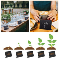 6 x Brand New Woyejo Small boards for labeling, 16 pieces mini small board set for price tags, table stands, wipeable mini chalkboards for place cards, weddings, schools, buffet tables, birthdays - RRP €100.8