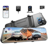 1 x RAW Customer Returns AZDOME 11.8 mirror dash cam with WiFi GPS LCD, 2K, 170 front 1080P, 150 rear super night vision, loop recording, G-sensor, parking aid, parking monitoring, SD card PG17  - RRP €129.99