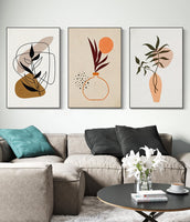 1 x RAW Customer Returns Modern Abstract Art Wall Pictures Bohemian Poster Set Aesthetic Plant Pictures Boho Decorative Pictures Without Frame Poster 11.3 Pieces 40 x 60 cm  - RRP €29.99