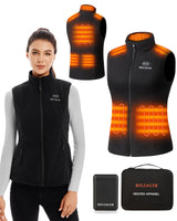 1 x RAW Customer Returns HILLSLTR heated vest, fleece heating vest for women with power bank 7.4V 12000mAh, heating vest with 8 heating zones, heated vest with 3 temperatures, heat vest for skis motorcycles - RRP €119.99