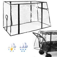 1 x RAW Customer Returns Rain cover for handcarts for children, transparent handcart rain cover, universal rain cover for handcarts, foldable, compatible with Fuxtec, KESSER, and DMS handcarts - RRP €27.22