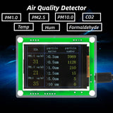 1 x RAW Customer Returns Air Quality Detector, PM2.5 Air Quality Monitor Meter Multifunctional Testing PM1.0, PM10.0, PM2.5, AQI, Temperature, Humidity, Particulate Matter for Home. - RRP €67.99