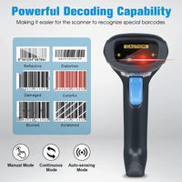 1 x RAW Customer Returns 2D Handheld Barcode Scanner, OBZ 1D Handheld Scanner USB Wired QR Code Scanner with CMOS for Screen Scan Portable Barcode Scanner PDF417 Data Matrix for Warehouse, PC, POS, Windows, Cash Register - RRP €28.99