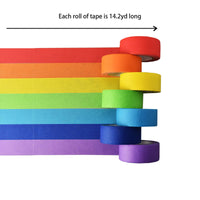 1 x RAW Customer Returns SIMON ISAAC masking tape colorful masking tape rainbow masking tape DIY craft paper decorative adhesive tape craft tape for children teachers arts lab labeling 7 rolls x 13 m x 25 mm - RRP €11.99