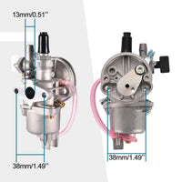 1 x RAW Customer Returns GOOFIT Red Carburetor 13 Chinese Minimoto with 44mm Fuel Air Filter Replacement for 2 Stroke Brush Cutter 43cc 47cc 49cc Scooter Pit Bike ATV Mini Quad Blue Minicross Pocketbike - RRP €31.45