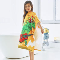 1 x RAW Customer Returns KAKU NANU Bath Towels Bath Towel Children, Exquisite Pattern Bathrobe Bath Poncho Bath Poncho Children Boys Girls Cute Towel with Hood for Children Boys Girls - RRP €21.55