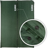 1 x RAW Customer Returns KAMUI self-inflating sleeping mat, self-inflatable sleeping mat, 5 cm thick - several mats can be combined, suitable as a camping pad green  - RRP €43.36